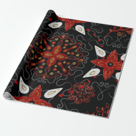 Papel De Regalo Elegant, festive feel symmetrical floral pattern