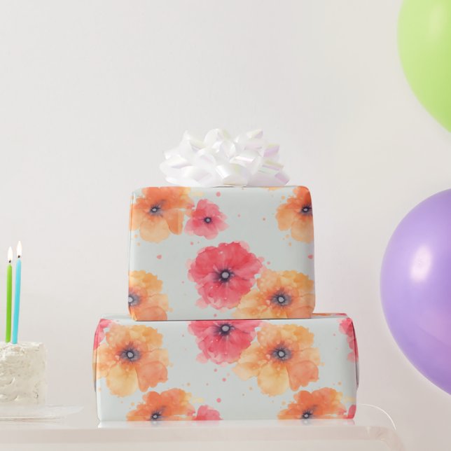 Papel De Regalo Elegant Floral Blooms Wrapping Paper Roll (Regalos de fiesta)