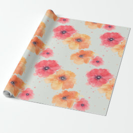 Papel De Regalo Elegant Floral Blooms Wrapping Paper Roll