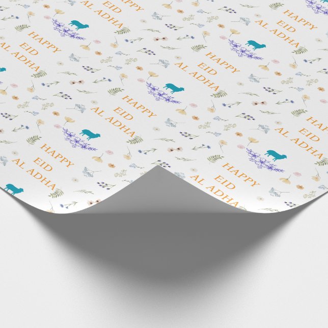 Papel De Regalo Elegant Floral Eid al-Adha  (Esquina)