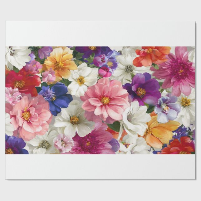 Papel De Regalo Elegant Floral Mug – Botanical Flower Print Coffee (Superficie plana)