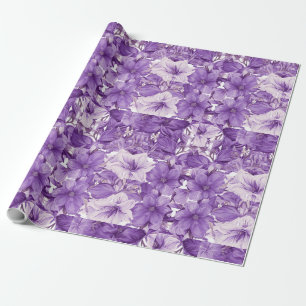 Papel De Regalo Elegant floral pattern in purple tones