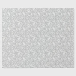 Papel De Regalo Elegant flowers light grey wrapping paper roll