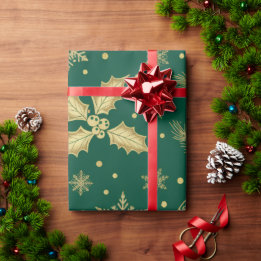 Papel De Regalo Elegant Gold Christmas Seamless Pattern – Luxury H