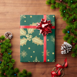 Papel De Regalo Elegant Gold Christmas Seamless Pattern – Luxury H