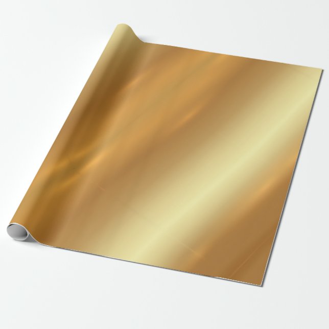 Papel De Regalo Elegant Gold Glamour Modern Luxury Template Gift (Desenrollado)