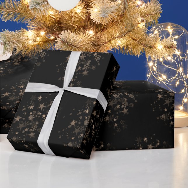 Papel De Regalo Elegant Gold Star Holiday New year Gifts  (Vacaciones)