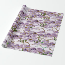 Papel De Regalo Elegant Lavender Bloom Wrapping Paper Roll