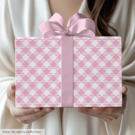 Papel De Regalo Elegant Light Pink Tartan Birthday Wrapping Paper
