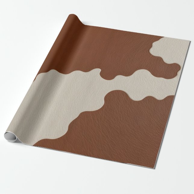Papel De Regalo Elegant Luxury Faux Cow Leather Popular Collection (Desenrollado)
