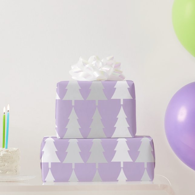 Papel De Regalo Elegant Minimalist Light Violet Christmas (Regalos de fiesta)