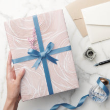 Elegant Pastel Blush Rose Wave Abstract Pattern