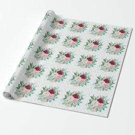 Papel De Regalo Elegant Roses & Mint 