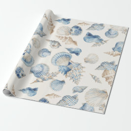 Papel De Regalo Elegant Seashell Border 