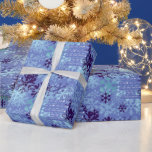 Papel De Regalo Elegant Snowflakes Indigo Blue Christmas Bookworm<br><div class="desc">Living in Buffalo, N.Y., I know snow! I created these snowflakes thinking of how it feels at twilight walking around the park when snow is gently falling and the lanterns are beginning to glow. I added some poetry -- the paper has, swirling among the snowflakes, the beautiful words by Christina...</div>