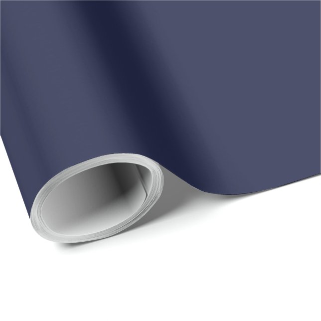 Papel De Regalo Elegant Solid Dark Navy Blue  (Esquina del rollo)