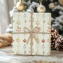 Papel De Regalo Elegant Vintage Rocking Horse Christmas 