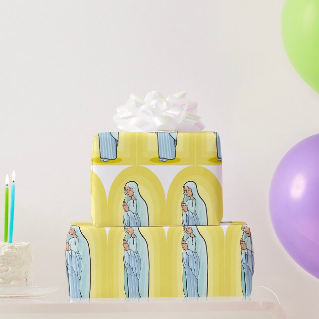 Papel De Regalo Elegant Virgin Mary Catholic Religious (Subido por el creador)