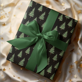 Papel De Regalo Elegant Watercolor Christmas Tree Wrapping Paper