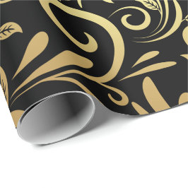 Papel De Regalo Elegant wrapping paper with a black background