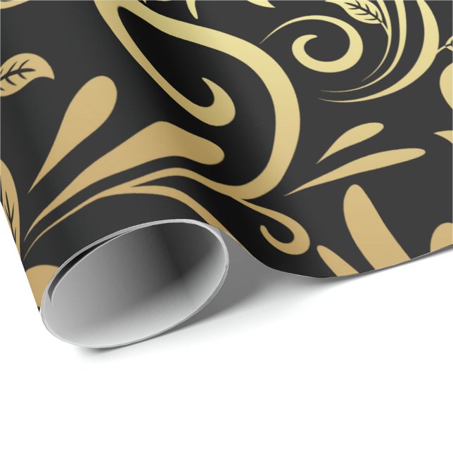 Papel De Regalo Elegant wrapping paper with a black background (Subido por el creador)