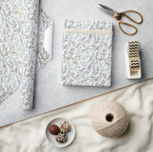 Papel De Regalo Elegante acuarela botánica