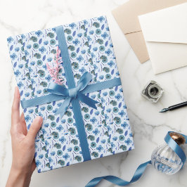 Papel De Regalo Elegante acuarela estampado floral