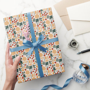 Papel De Regalo Elegante acuarela estampado floral