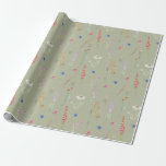 Papel De Regalo Elegante acuarela Flor de flores silvestres Sage G<br><div class="desc">El Papel de envolvimiento del jardín de flores silvestres de color de agua elegante es la manera perfecta de mostrar a sus seres queridos lo que usted quiere. Disponible en dos tipos de papel premium y de cinco tamaños diferentes, nuestro papel envolvente tiene todas sus necesidades de envoltura de regalo...</div>