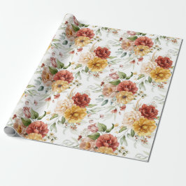 Papel De Regalo Elegante acuarela floral