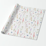Papel De Regalo Elegante acuarela Jardín de flores silvestres Envo<br><div class="desc">El Papel de envolvimiento del jardín de flores silvestres de color de agua elegante es la manera perfecta de mostrar a sus seres queridos lo que usted quiere. Disponible en dos tipos de papel premium y de cinco tamaños diferentes, nuestro papel envolvente tiene todas sus necesidades de envoltura de regalo...</div>