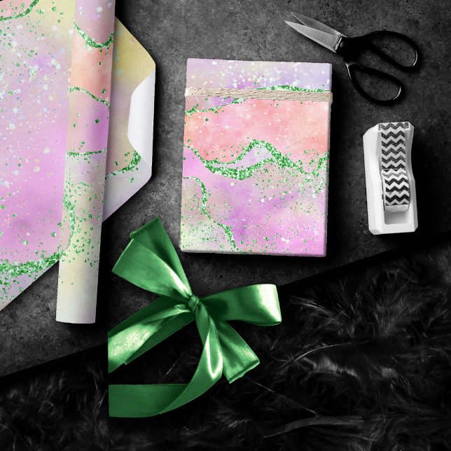 Papel De Regalo Elegante Agate de Primavera | Jugador Purpurina Fa (Subido por el creador)