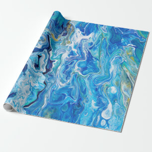 Papel De Regalo Elegante Agate Loco 6 - Azul oceánico
