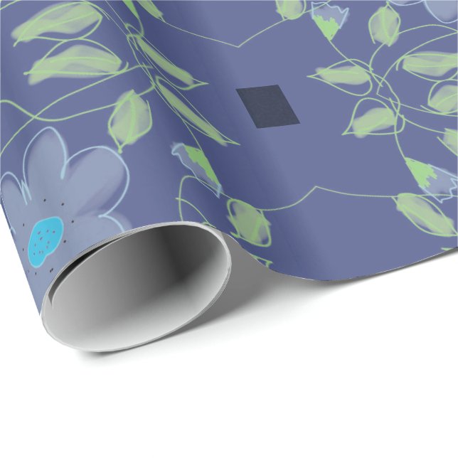 Papel De Regalo Elegante ajuste de regalo del diseñador floral (Esquina del rollo)