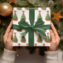 Elegante árbol de Navidad con arcos y presencias r