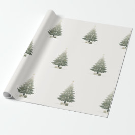 Papel De Regalo Elegante árbol de Navidad floral