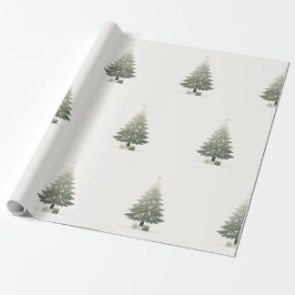 Papel De Regalo Elegante árbol de Navidad floral