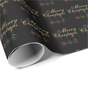 Papel De Regalo Elegante arte de copos de nieve navideños