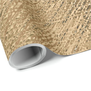Papel De Regalo Elegante aspecto metálico dorado con textura ásper