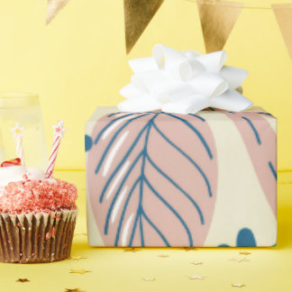 Papel de regalo elegante azul y rosa claro de temá