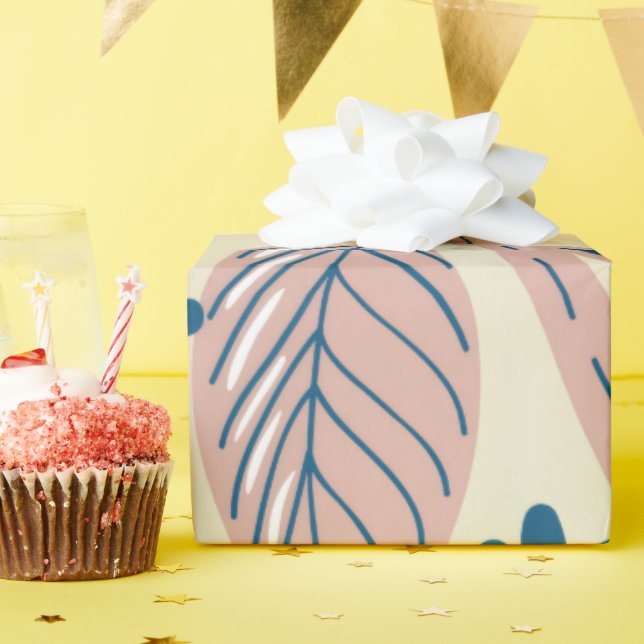 Papel de regalo elegante azul y rosa claro de temá (Fiesta de cumpleaños )