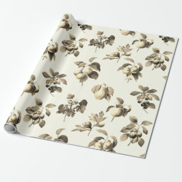 Papel De Regalo Elegante beige de frutas venecianas botánicas