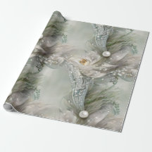 Elegante Blue, Gray and Pearly Swirls