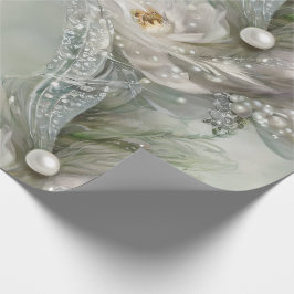 Papel De Regalo Elegante Blue, Gray and Pearly Swirls