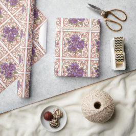 Papel De Regalo Elegante Boda de arco floral vintage de Nouveau