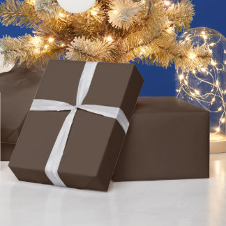 Papel De Regalo Elegante Boda de Color Sólido Marrón
