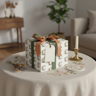 Papel De Regalo Elegante bohemio floral letra C