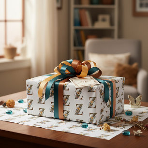 Papel De Regalo Elegante bohemio floral letra Y