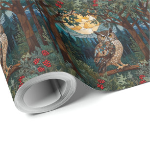 Papel De Regalo Elegante bosque boscoso de cristal de boho