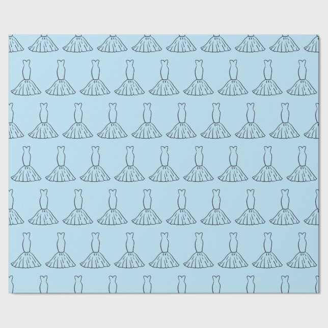 Papel De Regalo Elegante Bridal Gowns Blue Seamless Wedfts (Costura)
